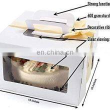 Customized LOGO Kraft Paper Cookie Cup Cake Box With PVC Window Plastic Printed Cupcake Packaging Boxes thumbnail-4