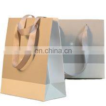 Custom Logo Printed Recyclable Aqueous Coating Art Paper Clothes Shoes Shopping Bag
