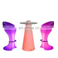 LED Light Bars Portable Bar for Wedding RGB and White Light Portable Charging Table Club Tables and Chairs