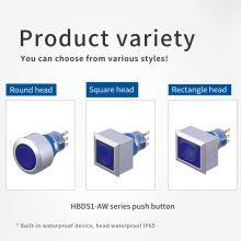 Ip65 16mm Square and Dot Illumination 12v 24v 1no1nc Vandal Resistant Push Button Switch Reset thumbnail-2