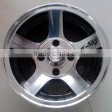 Silver Car Wheels Fit for Sport Style Green Lip Cast Wheels 13inch 4x114.3 -10 Wheels Rims thumbnail-1
