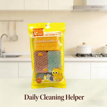 High Quality Kitchen Cleaning Kit Dish Wash Scrub Pad Sponge Stainless Steel Scourer Cleaning Set thumbnail-4