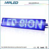 High Quality 8"x40"Waterproof Outdoor LED Sign Cheap P10 SMD Single Blue Color LED Display