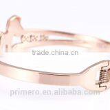 Custom Jewelry 316l Titanium Steel Rose Gold Plated Charm Bracelets Horse Bangles thumbnail-6