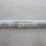 Natural Blue Chacedony Roundel Bead Mineral Gemstone for Jewelry Making thumbnail-1