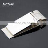 Rectangle Zinc Alloy Cash Clip Slim Pocket Purse Cash Holder Organizer Promotional Blank Stainless Steel Metal Craft Money Clip thumbnail-2
