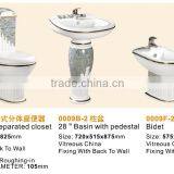 Ceramic Luxury Sanitary Ware Decorated Two Piece Toilet thumbnail-3