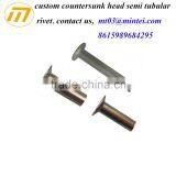 Custom Countersunk Head Semi Tubular Rivet
