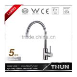 Single Hole Single Lever SUS304 Stainless Steel Kitchen Sink Mixer