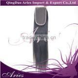 6A Peruvian Lace Closure in Straight Hair,130% Density Free&middle&3 Way Lace Closure Bleached Knots Virgin Peruvian Hair thumbnail-1