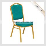 blue high back restaurant style dining chair