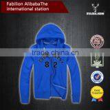 Slim New Winter Washed Cotton Cashmere European Style for Custom Zip Hoodie