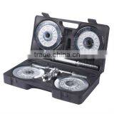 20KGS CAST IRON/CHROME DUMBBELL SET thumbnail-1
