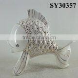 Home Decoration White Ceramic Fish thumbnail-3