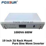 LCD Display 19 Inch 2U Rack Mount Pure Sine Wave Inverter for Industry and Telecom 1000VA 600W 48V dc to 110V ac off Grid thumbnail-1