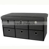 Economical Folding Storage Ottoman With Six Drawers