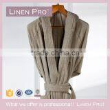 LinenPro Eliya Custom Made Kimono Waffle Weave Bath Robe Thin Cotton White Wholesale Bathrobe for High End Hotel thumbnail-5