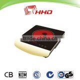 Golden Border Electric Stainless Steel Body Schott Ceran Ceramic Hob Handle Electric Infrared Cooker