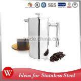 1000ML double wall stainless steel french coffee press