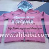 ladies 65% cotton 35% polyester 340 GSM fleece jackets