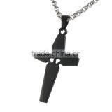 Fashion Simple Black Plated Sideway Cross Pendant and Charms for Jewelry thumbnail-1