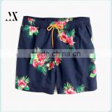 New Fashion Flower Printed Swim Short With 100% Polyester Mesh Lining Qucik Qry Beach Shorts