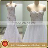 ASAW12 Latest Design Charming White Lace Up Strapless Detachable Train Sexy Wedding Dresses Real Photo Robe De Mariage