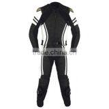 Top Quality Men Motorbike Leather Suit,/Motorbike/Motorcycle Leather Suit in Black and White