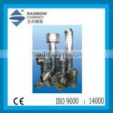 CE Stainless Steel Stove Chimney and Twist Lock Fireplace Chimney Flue Pipe thumbnail-1