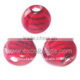 Striped Red Glass Beads