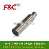 F3C-18 Series M18 3-Wires Inductive Proximity Sensors, Connector Type, 360 Degrees LED View