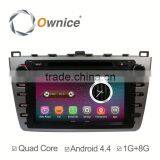 Wholesale Quad Core Android 4.4 up to android 5.1 car DVD player for Mazda 6 2008 built in wifi