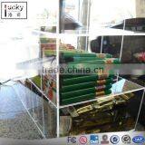Acrylic Two Tier Smoke Display Case Cigarette Counter Display For Advertising