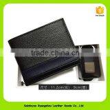 Christmas Promotion Leather Wallet Keychain Gift Set 2016 16011