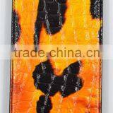 Yellow Crocodile Pattern Top Grade Flip Wallet Leather Phone Case For BLU Life One With Plaid Pattern Lining thumbnail-2