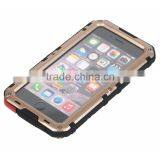 Wholesale Gold Anti Shock Dustproof Case for IPhone 6 6S Hybrid Metallic TPU Waterproof Casing thumbnail-1