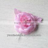 Pink Silk Fabric Flower thumbnail-1