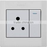 Wenzhou Best Quality 1 Gang 15A Switched Socket, Switch and Socket