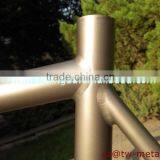 Customized Titanium Road Bicycle Frame Touring Bike Frame With Polished Logo & Integrated Head Tube thumbnail-4