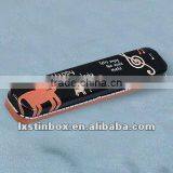 Rectangular Shape Black Size:180*35*25mm for Pen Package Hinged Lid Tin Box