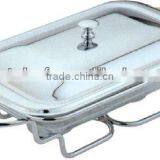 Rect Food Warmers With Chorme Line Stand