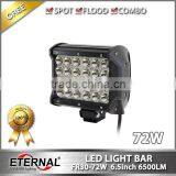 6.5in 72W Quad Row Powersports off Road 4x4 ATV UTV Racing Led Light Bar Driving Lamp thumbnail-1