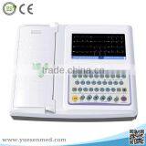 Top Quality Full Keyboard Handheld 12 Channel EKG/ECG Machine