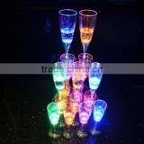 Multi-color Optional Promotional Liquid Active LED Light Champagne Glass With FDA Food Grade thumbnail-2