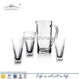 Clear Glass Ware Glass Water Pitcher Sets For Sale 1 Pitcher Plus 6 Glasses thumbnail-1