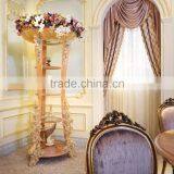 Luxury French Neoclassical Roze Wooden Carving Round Dining Table For 4 People/ European Palace Elegant Dining Room Furniture thumbnail-5