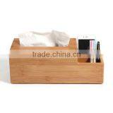 Custom Bamboo Wood Tissue Box Pen Holder,integrated Decorative Box thumbnail-2