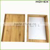Stackable Bamboo Office a4 Paper Tray/ Holder Homex-BSCI thumbnail-1