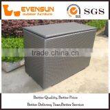 White And Grey Wicker Storage Box Rattan Furniture thumbnail-1