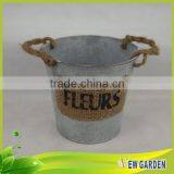 Reasonable Price Classic Barrel Shape Metal Flower Pot Hanging on the Wall thumbnail-3